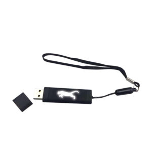 F-200-32 Siyah – Beyaz Işık Işıklı Rubber Usb Bellek 32 GB (KUTUSUZ)